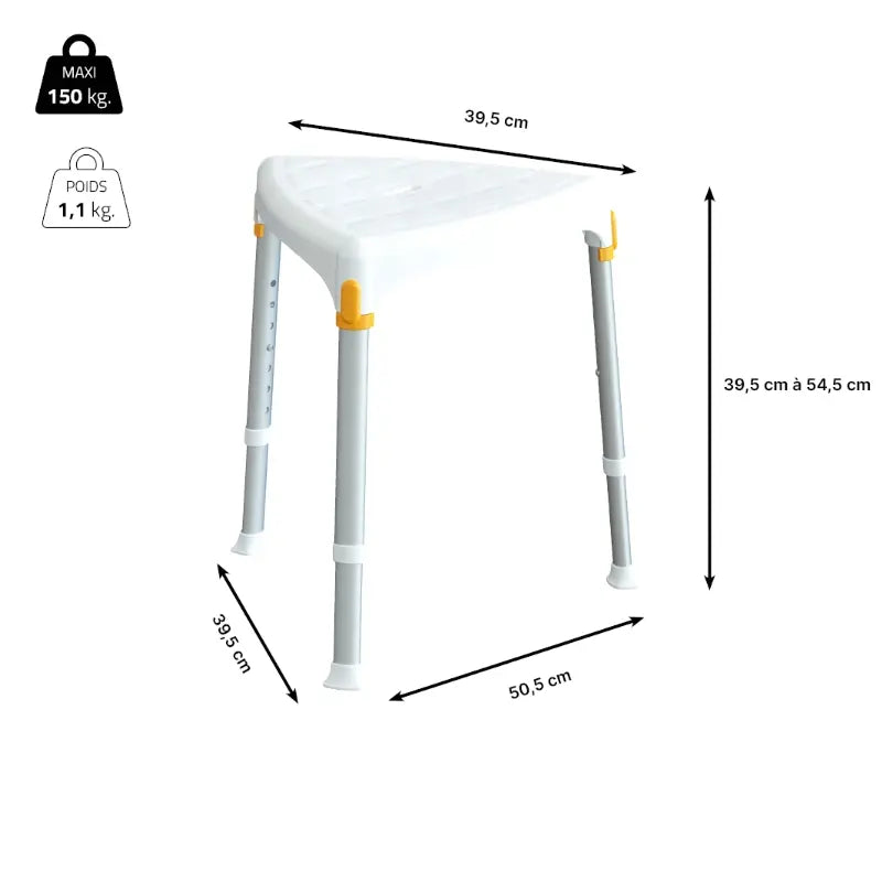 Tabouret de douche de coin Capri - vue 3