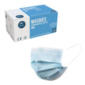 Masques 3 plis chirurgicaux Bleu Type IIR >98% - Boîte de 50