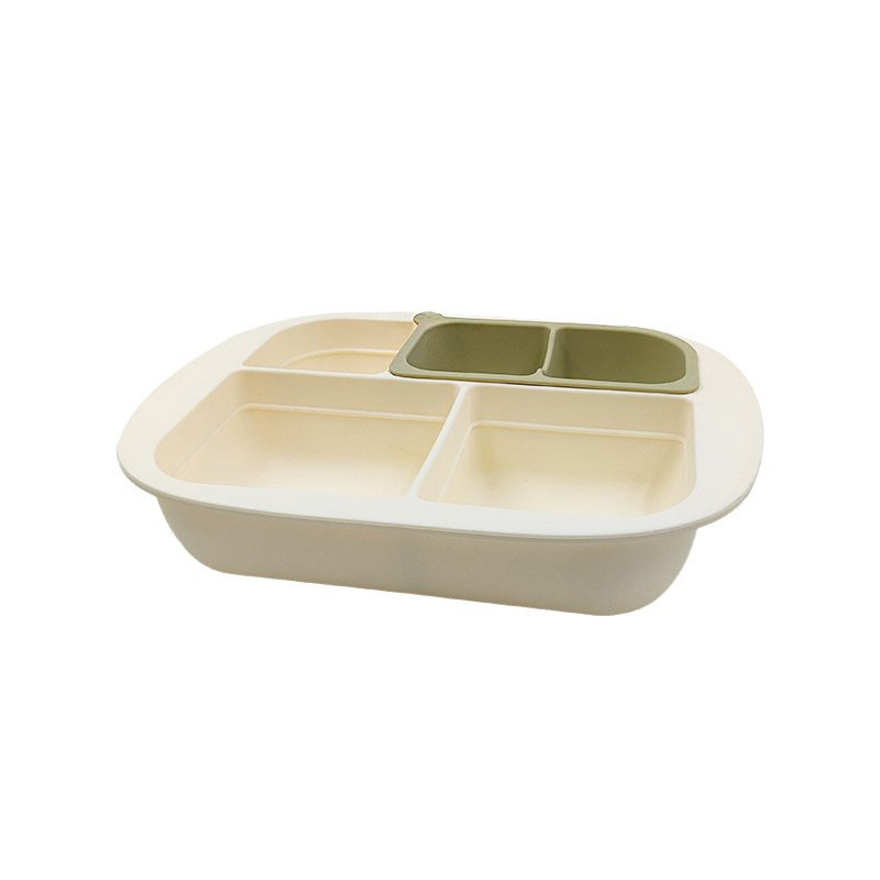 Assiette à compartiment silicone ventouse