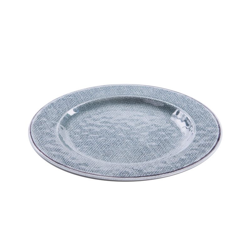 Assiette décor laine tressée antidérapante
