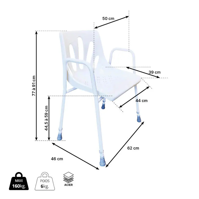 Chaise de douche englobante - vue 2