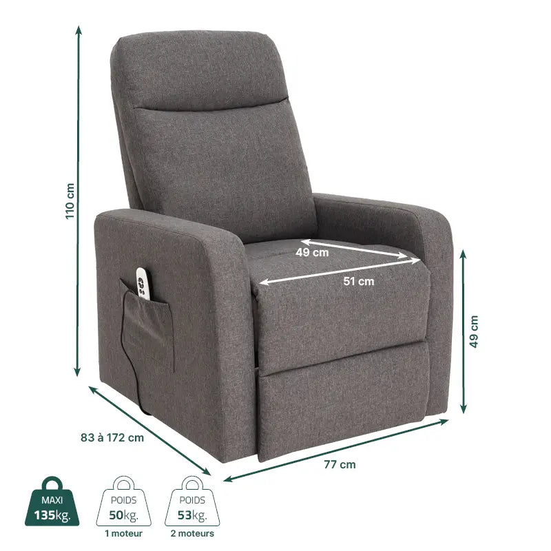 Fauteuil releveur Mint 1 ou 2 moteurs - vue 2