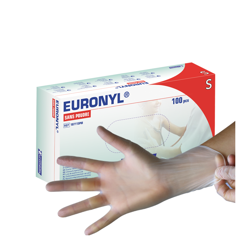 Gants d'examen vinyle sans poudre