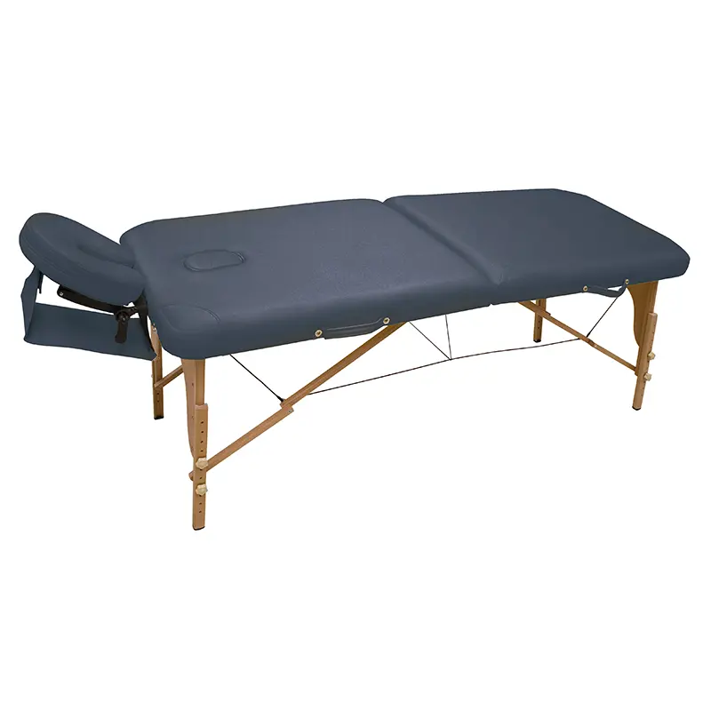Table de massage pliante 1 partie, en bois, hauteur variable mécaniquement