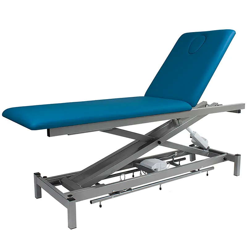 Table kiné/ostéo 2 parties avec trou visage commande périphérique