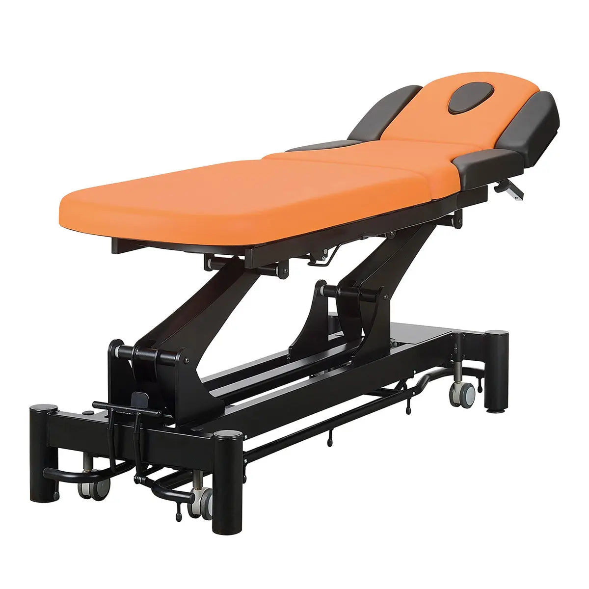 Table kiné/ostéo 3 parties avec trou visage commande périphérique 4 appuis-bras - vue 2