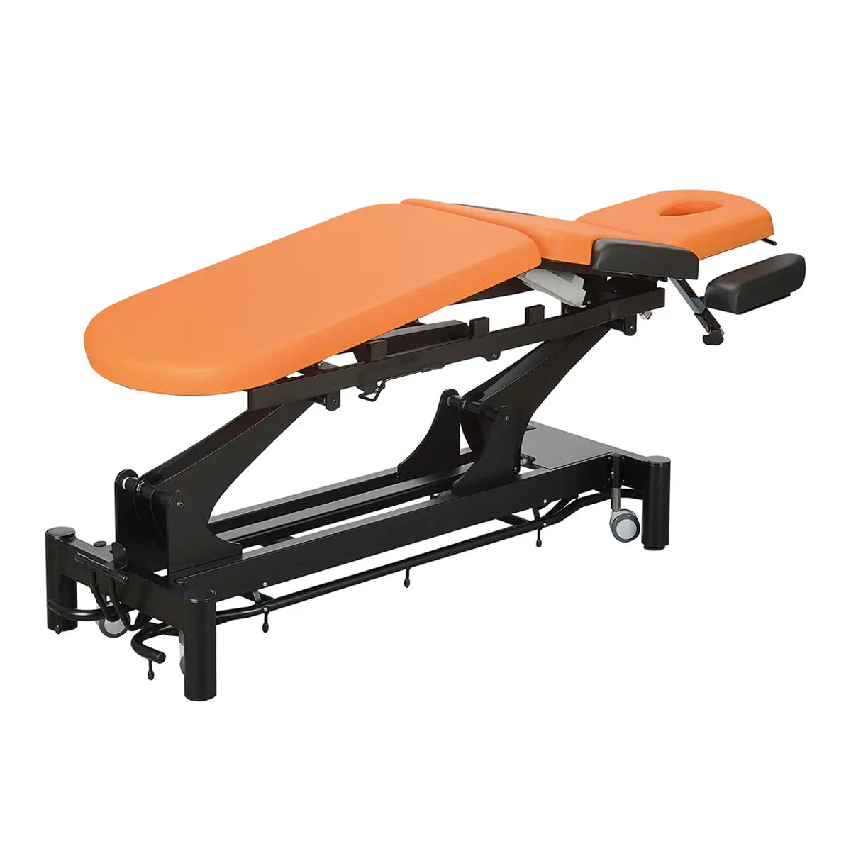 Table kiné/ostéo 3 parties avec trou visage commande périphérique 4 appuis-bras - vue 3