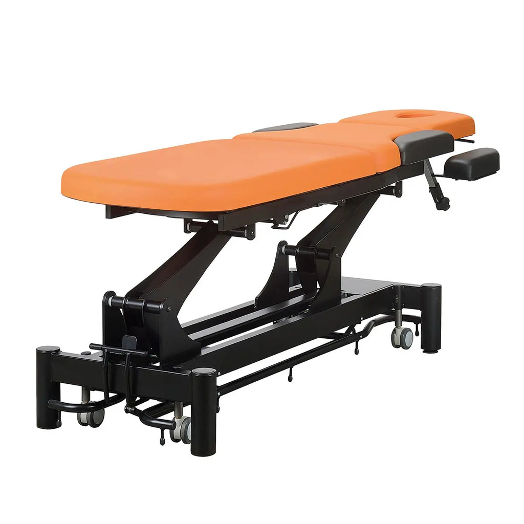 Table kiné/ostéo 3 parties avec trou visage commande périphérique 4 appuis-bras - vue 5