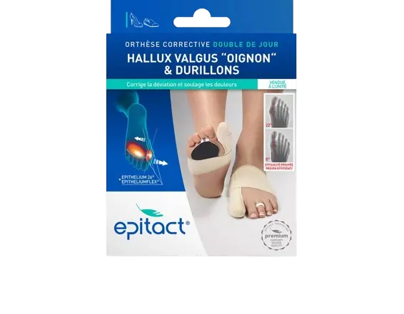 Orthèse double hallux valgus et douleur plantaire Epitact