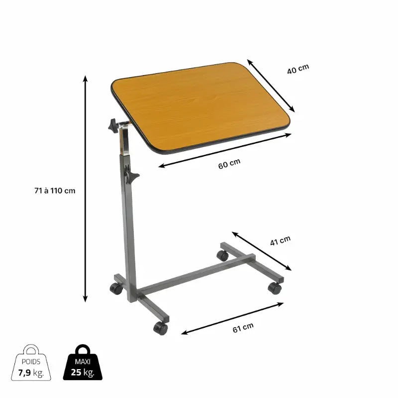Table de lit avec plateau inclinable Simplex - vue 2